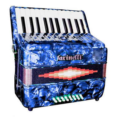 Acordeon Farinelli 25 Teclas 16 Bajos Azul, 25k16ba